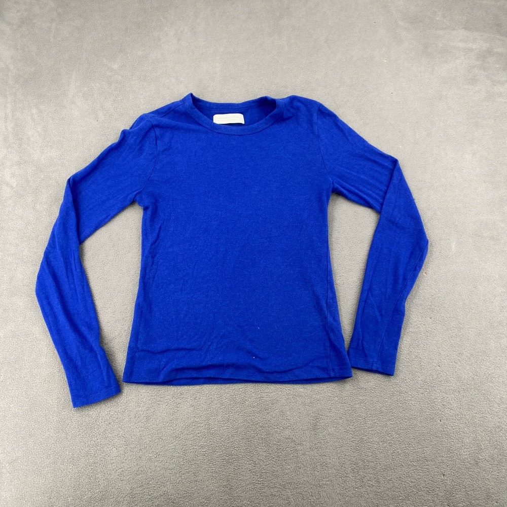Abercrombie & Fitch Lounge Collection Blue Long Sleeve Crew Neck Top Small 8739